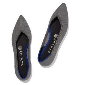 Rothy’s Cloud Grey Birdseye Point Flat - Worn Once